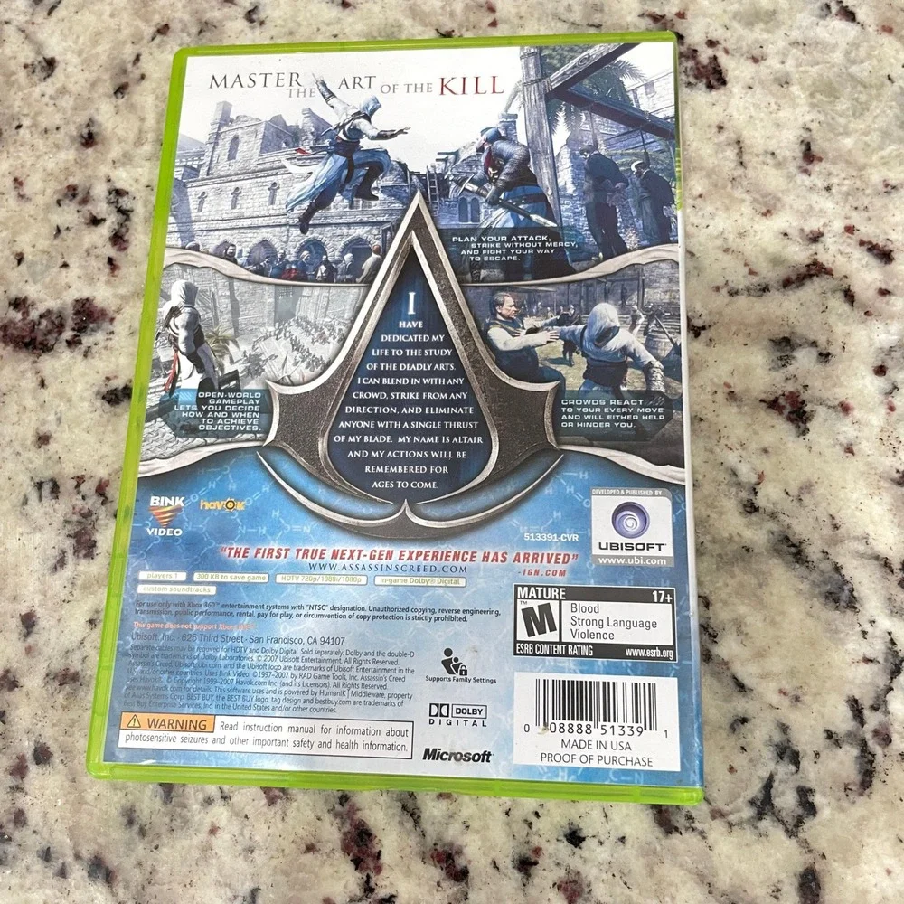 Assassins Creed Microsoft Xbox 360 Best Buy Exclusive Mini Strategy Guide 2007